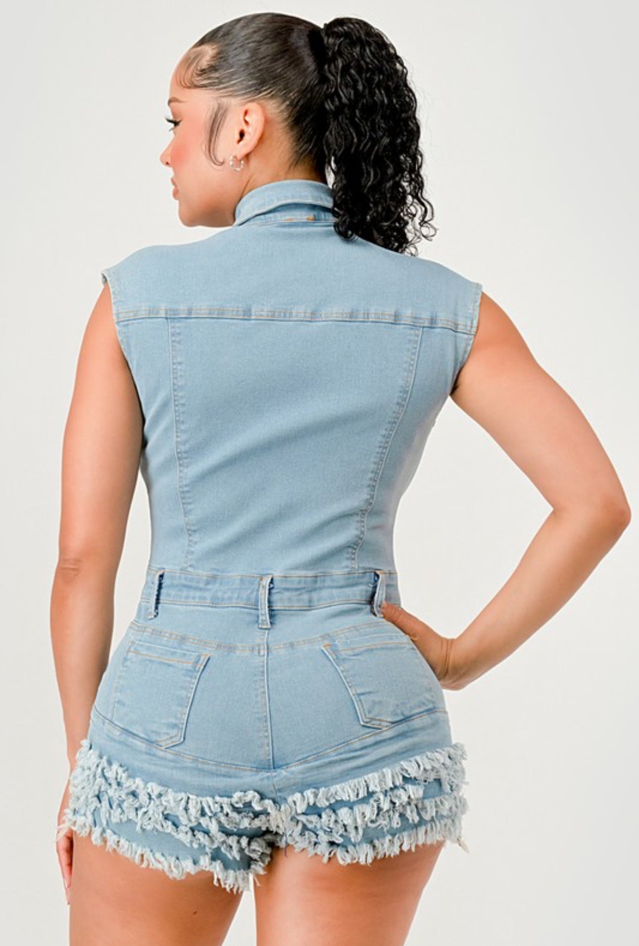 Maggie Romper Denim