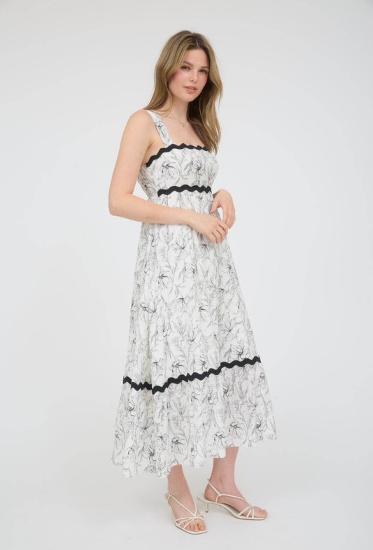 Nia Floral Midi Dress