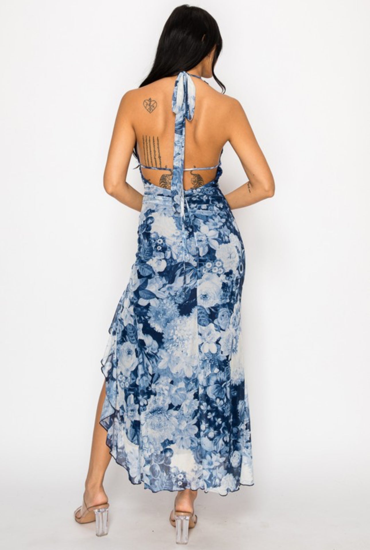 Violet Lace Midi Dress