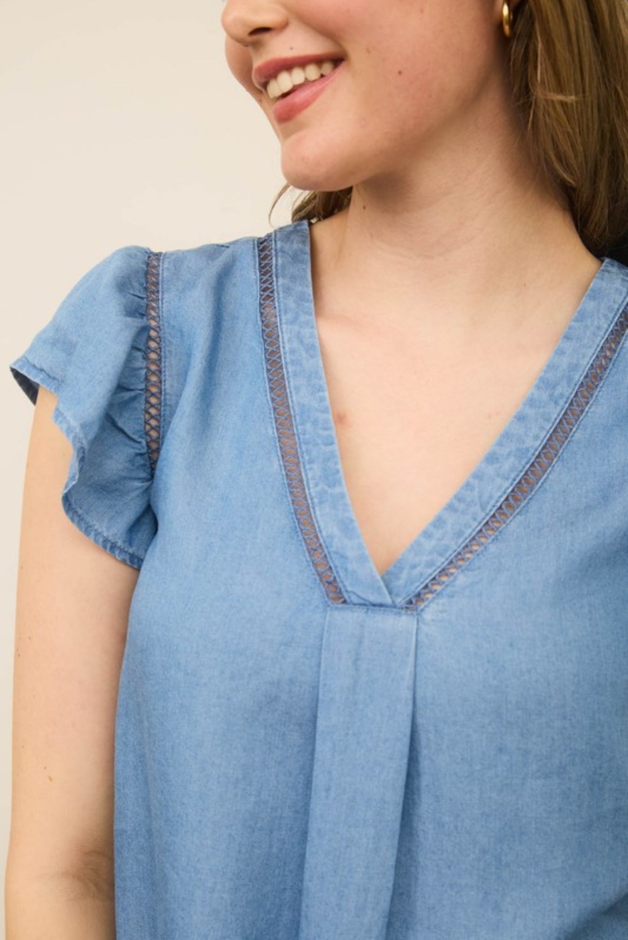 Evelyn Denim Blouse