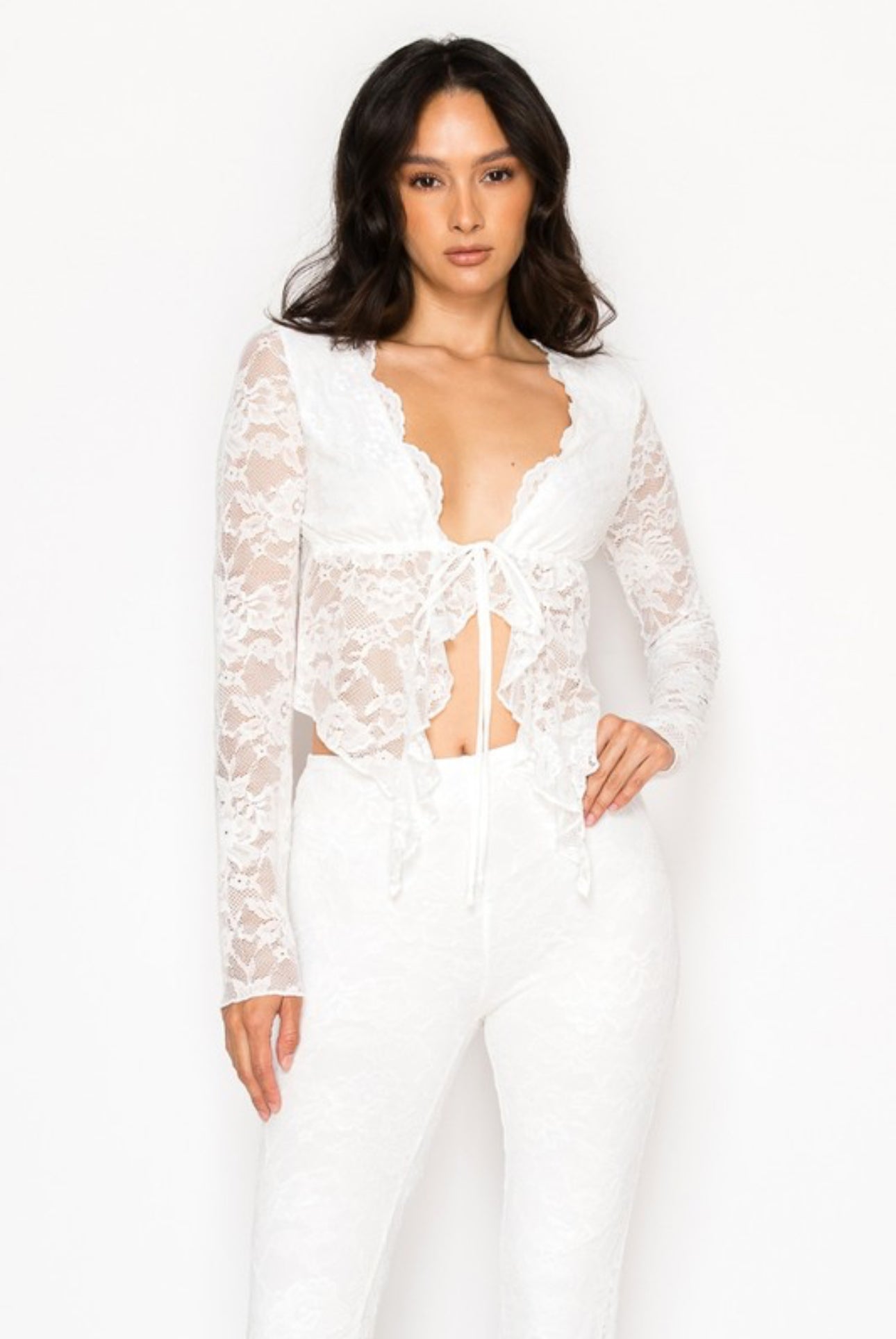 Harper Lace Pants Set