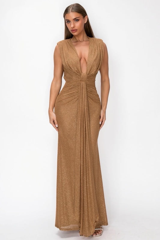 Zahra V Neck Midi Dress