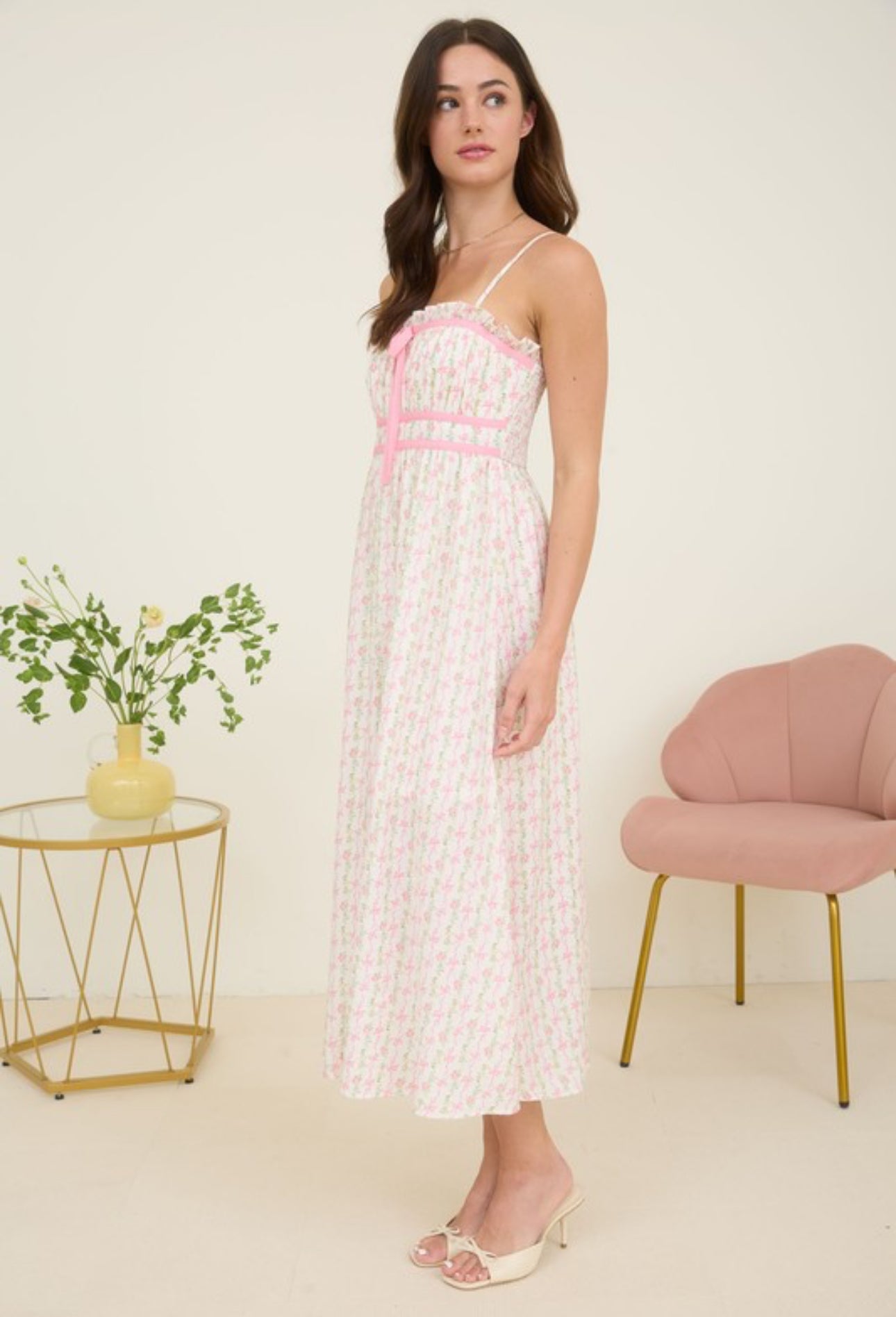 Bethany Bow Midi Dress