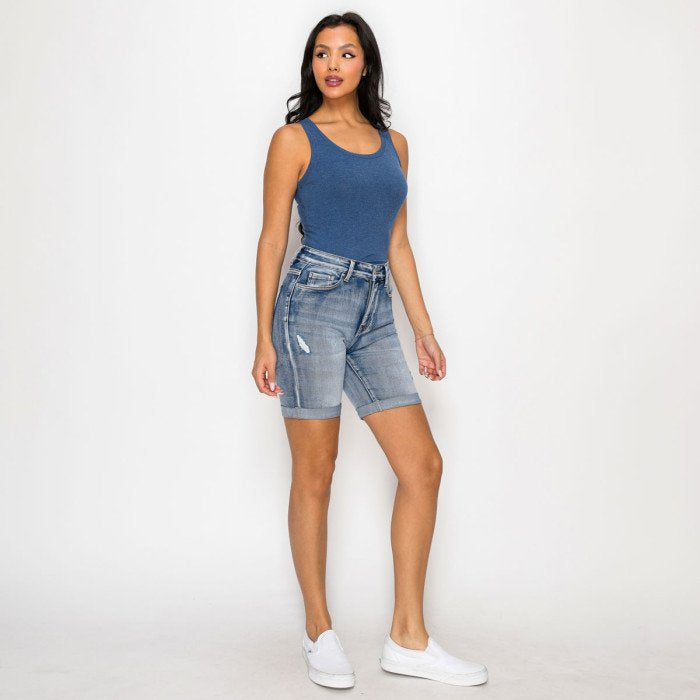 Jade Denim Bermuda