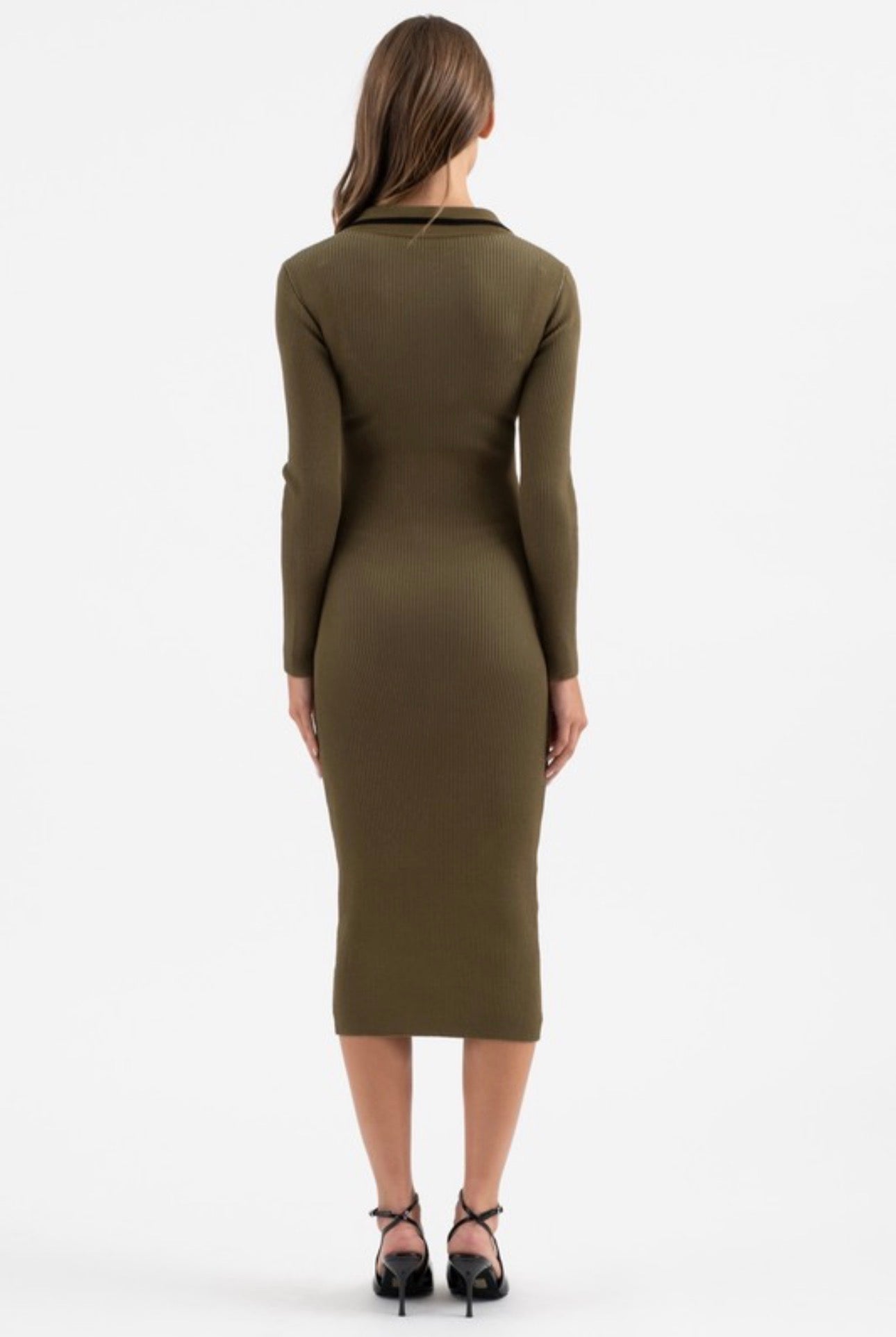 Ellis Button Front Midi Dress