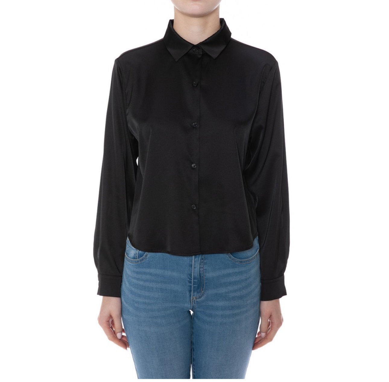 Dior Satin Crop Blouse