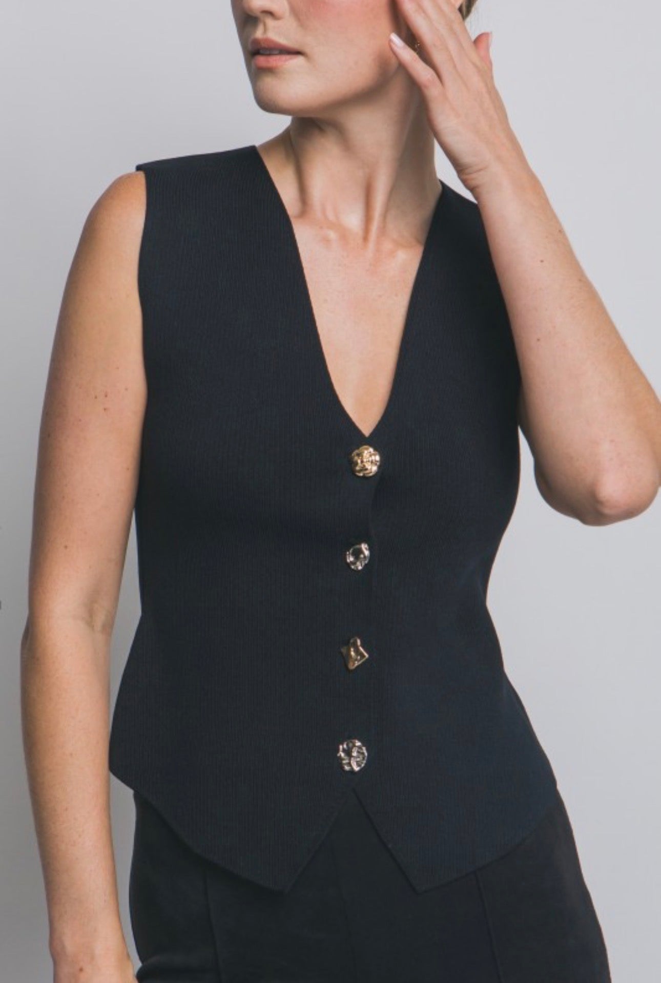 Galilea Button Front Vest