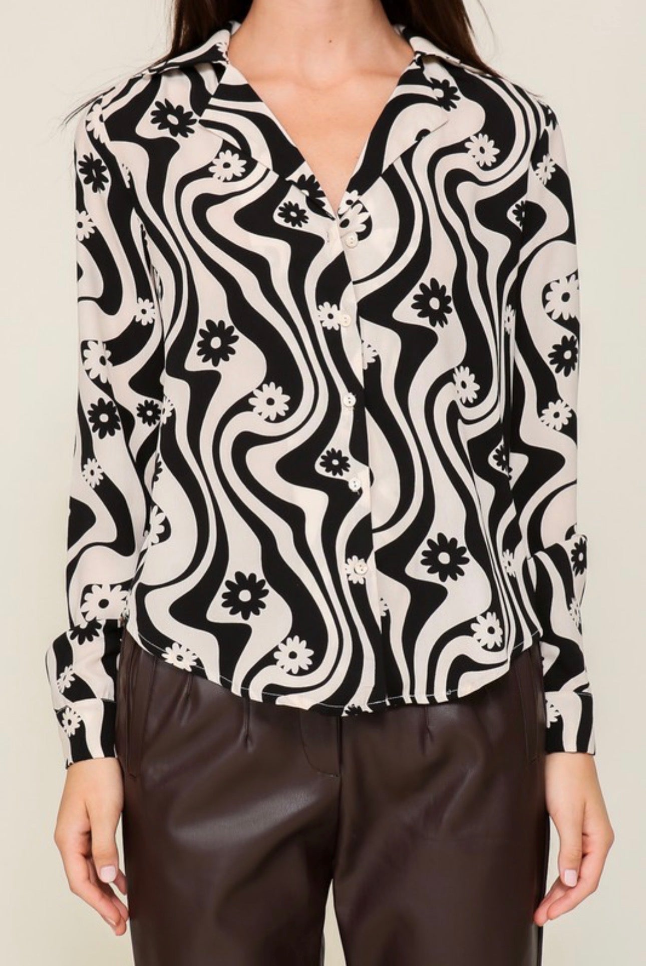 Paige Retro Print Blouse