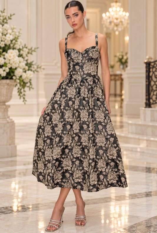 Aurora Print Midi Dress