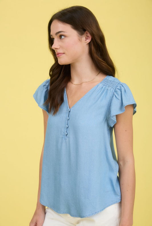 Ellie Denim Blouse