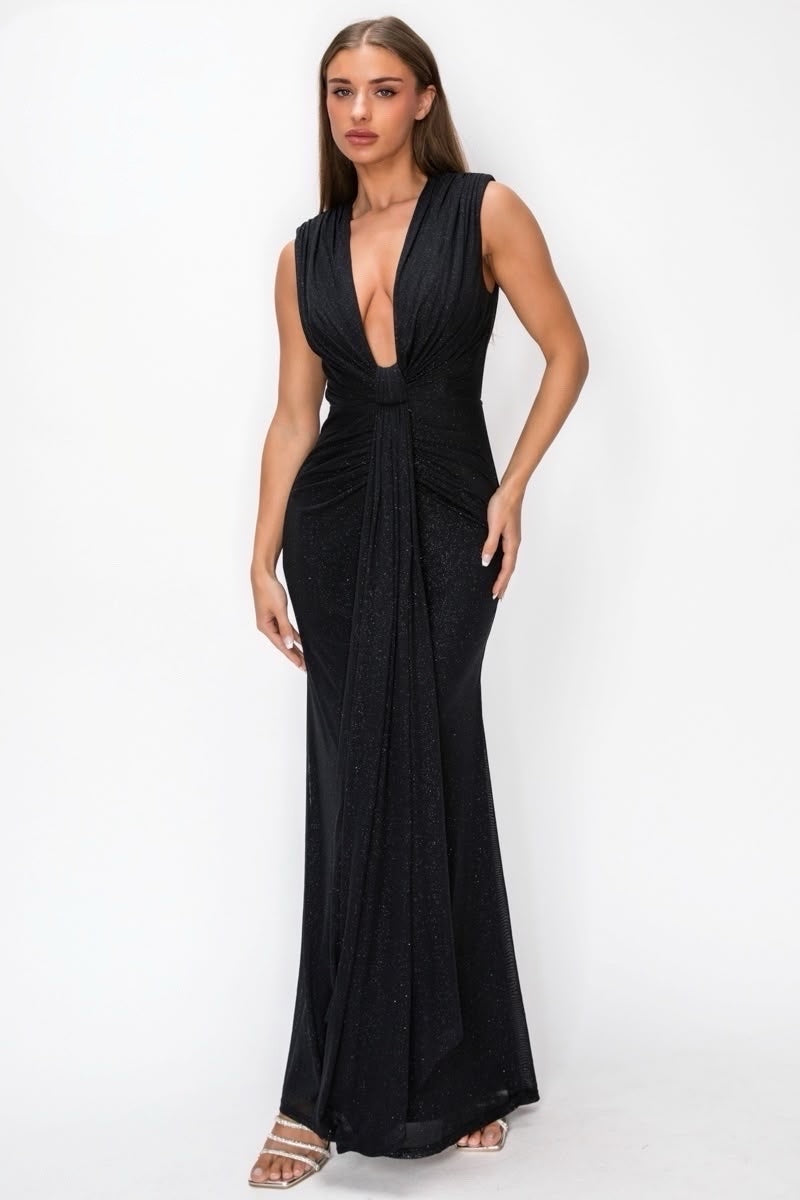 Zahra V Neck Midi Dress