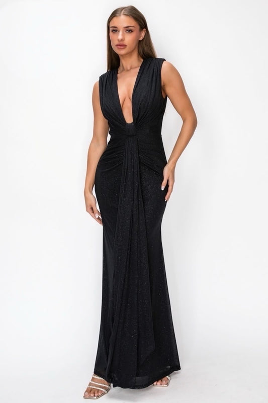 Zahra V Neck Midi Dress