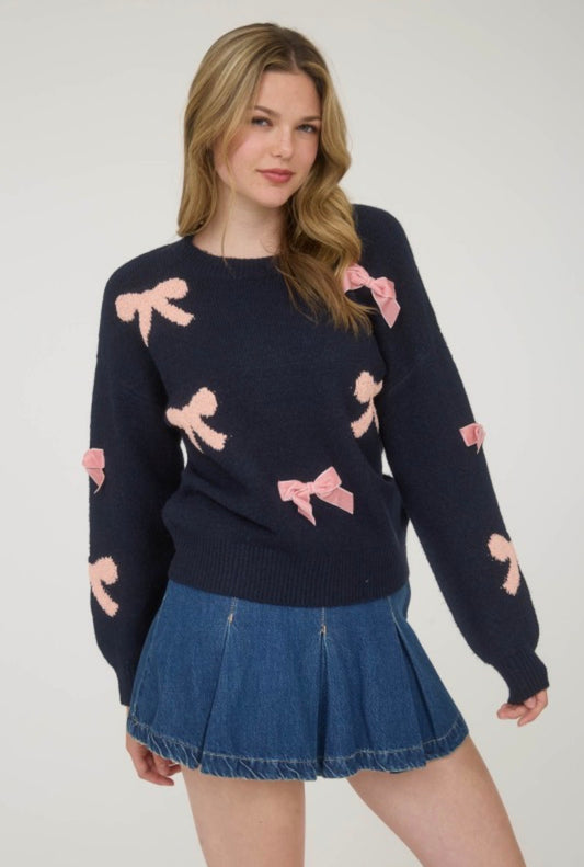 Lilith Bow LS Sweater