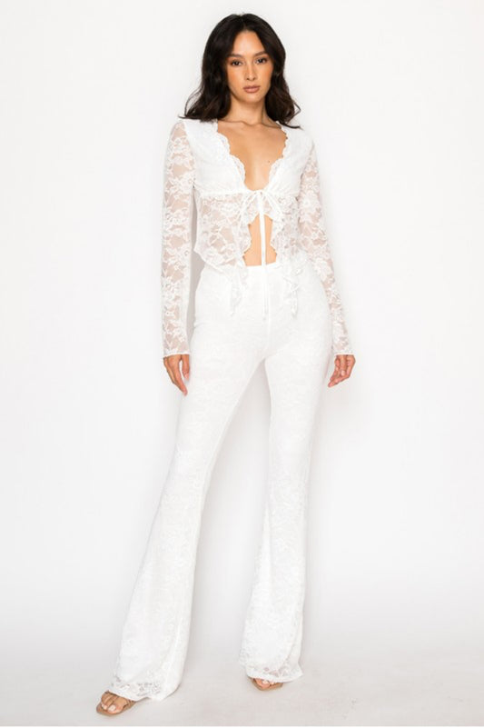Harper Lace Pants Set