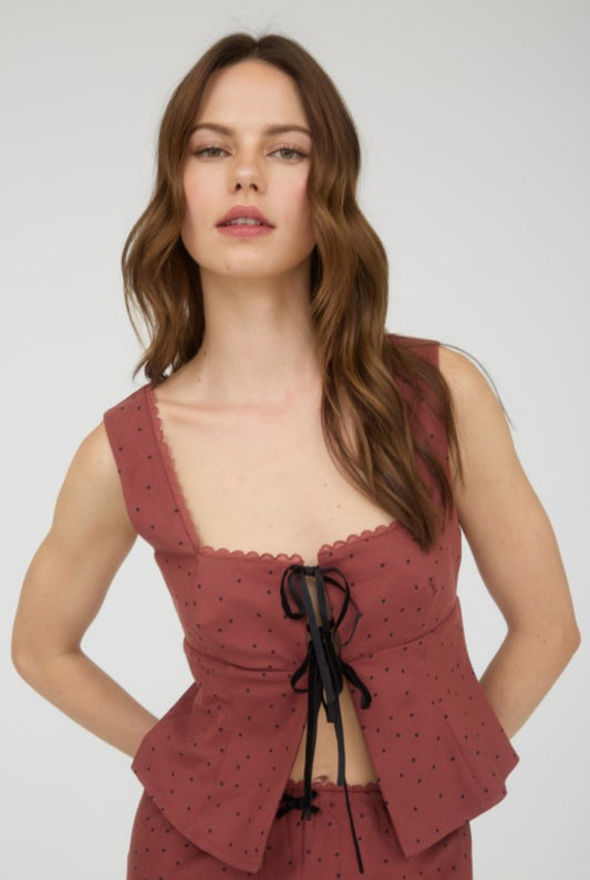 Anabella Lace Trim Top
