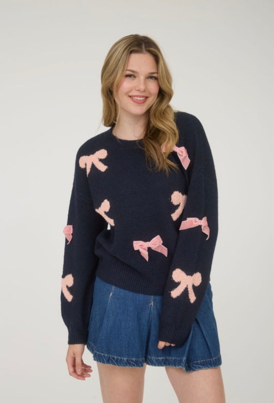 Lilith Bow LS Sweater