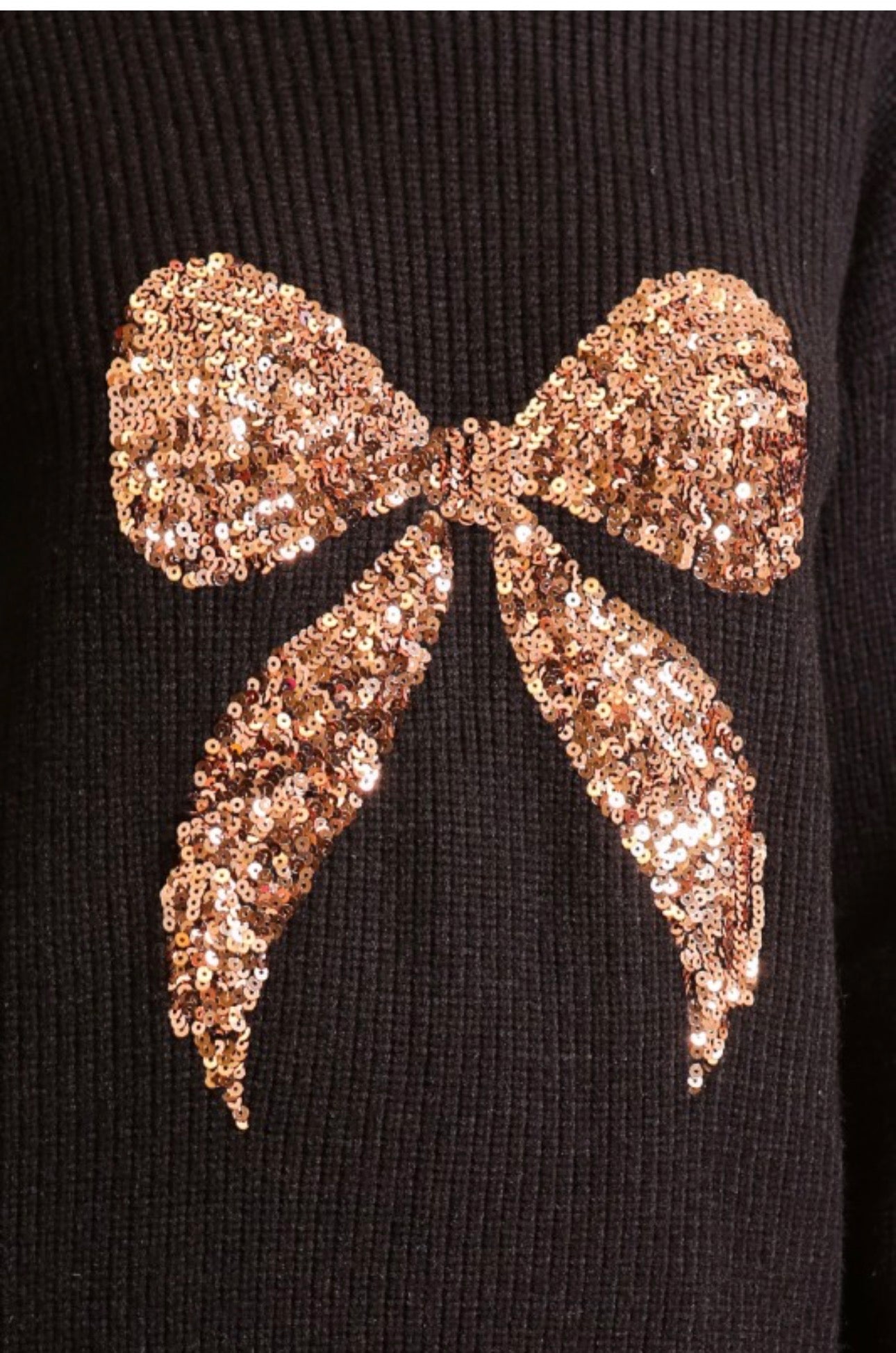 Jayla Sequin Bow Sweater