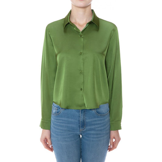 Dior Satin Crop Blouse